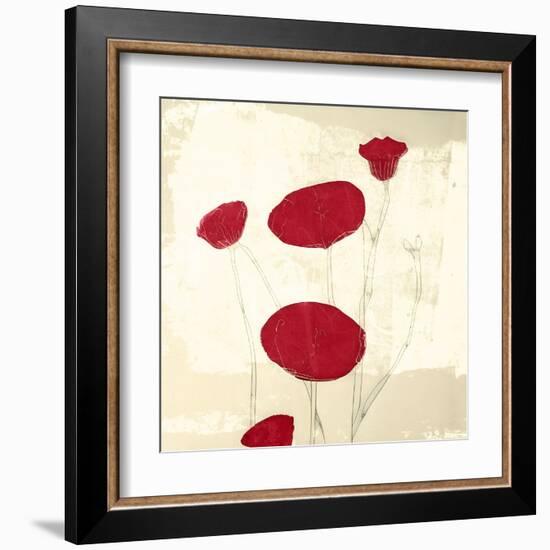 Abstract Red Poppies-Elena Ray-Framed Art Print