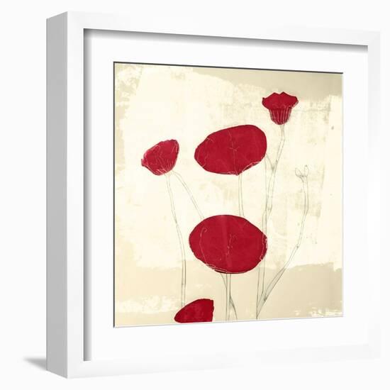 Abstract Red Poppies-Elena Ray-Framed Art Print