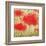 Abstract Red Poppy Trio-Irena Orlov-Framed Art Print