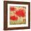 Abstract Red Poppy Trio-Irena Orlov-Framed Art Print