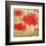 Abstract Red Poppy Trio-Irena Orlov-Framed Art Print