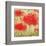 Abstract Red Poppy Trio-Irena Orlov-Framed Art Print