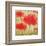 Abstract Red Poppy Trio-Irena Orlov-Framed Art Print