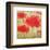 Abstract Red Poppy Trio-Irena Orlov-Framed Art Print