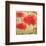 Abstract Red Poppy Trio-Irena Orlov-Framed Art Print