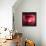 Abstract Red Shining Circle Tunnel Background-art_of_sun-Framed Stretched Canvas displayed on a wall