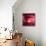 Abstract Red Shining Circle Tunnel Background-art_of_sun-Framed Stretched Canvas displayed on a wall