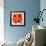 Abstract Red swhirls-Yashna-Framed Art Print displayed on a wall