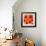 Abstract Red swhirls-Yashna-Framed Art Print displayed on a wall