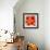 Abstract Red swhirls-Yashna-Framed Art Print displayed on a wall