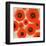 Abstract Red swhirls-Yashna-Framed Art Print