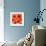 Abstract Red swhirls-Yashna-Framed Art Print displayed on a wall