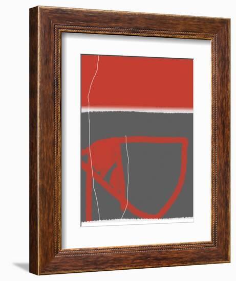 Abstract Red-NaxArt-Framed Art Print