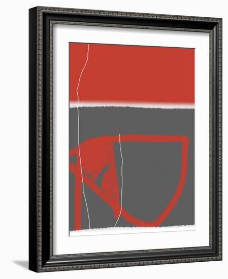 Abstract Red-NaxArt-Framed Art Print