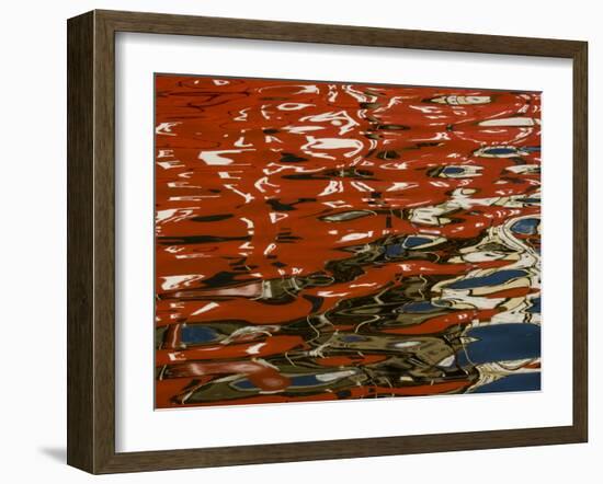 Abstract Reflection of Ship on Water, Helsinki, Finland-Nancy & Steve Ross-Framed Photographic Print