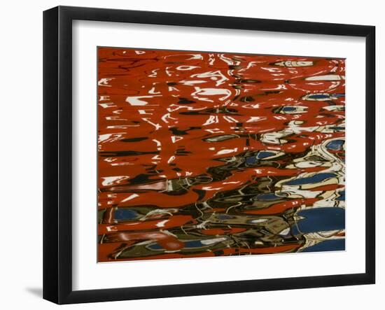 Abstract Reflection of Ship on Water, Helsinki, Finland-Nancy & Steve Ross-Framed Photographic Print