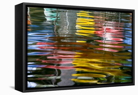Abstract Reflection on the Riverwalk, San Antonio, Texas, Usa-Chuck Haney-Framed Premier Image Canvas