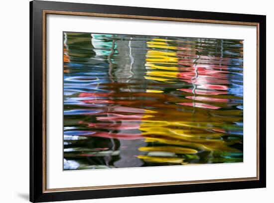 Abstract Reflection on the Riverwalk, San Antonio, Texas, Usa-Chuck Haney-Framed Photographic Print