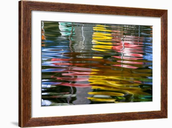 Abstract Reflection on the Riverwalk, San Antonio, Texas, Usa-Chuck Haney-Framed Photographic Print