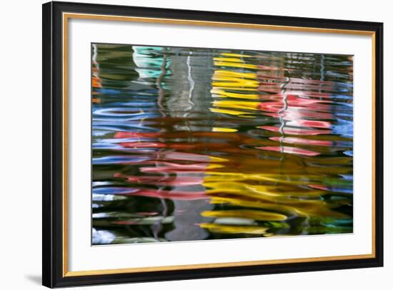 Abstract Reflection on the Riverwalk, San Antonio, Texas, Usa-Chuck Haney-Framed Photographic Print