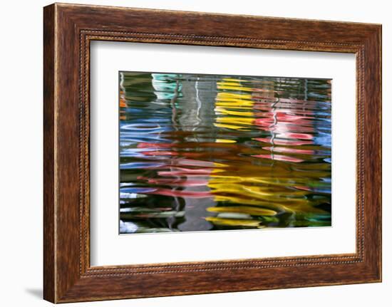 Abstract Reflection on the Riverwalk, San Antonio, Texas, Usa-Chuck Haney-Framed Photographic Print