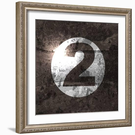 Abstract Retro Background with Number-file404-Framed Art Print