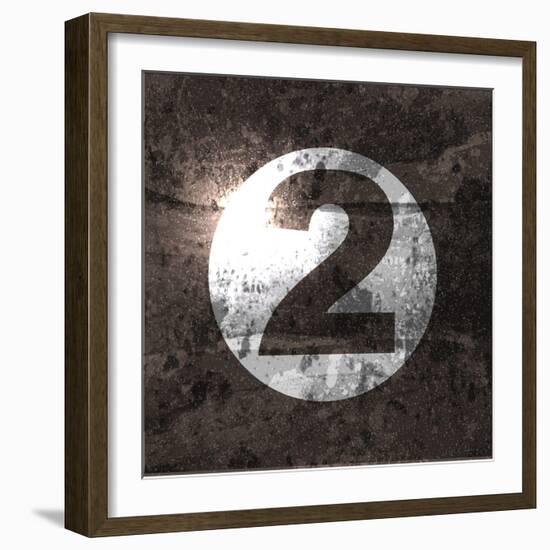 Abstract Retro Background with Number-file404-Framed Art Print