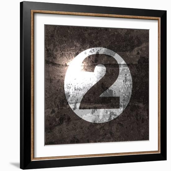 Abstract Retro Background with Number-file404-Framed Art Print