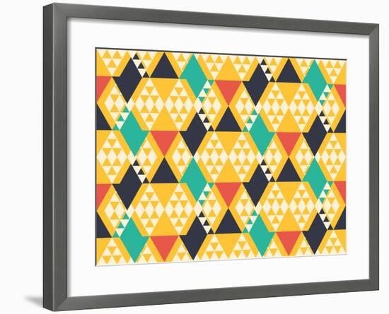 Abstract Retro Pattern. Vector Illustration.-artsandra-Framed Art Print