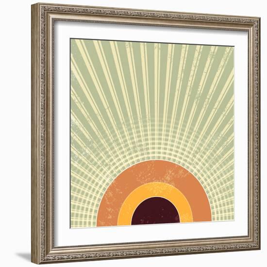 Abstract Retro Starburst Background-one AND only-Framed Photographic Print