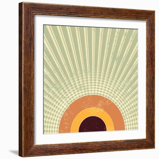 Abstract Retro Starburst Background-one AND only-Framed Photographic Print