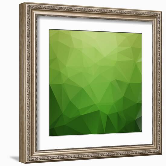 Abstract Retro Triangle Background-strizh-Framed Art Print