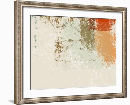 Abstract Retro Wallpaper Background - Grunge Style 70S-one AND only-Framed Photographic Print