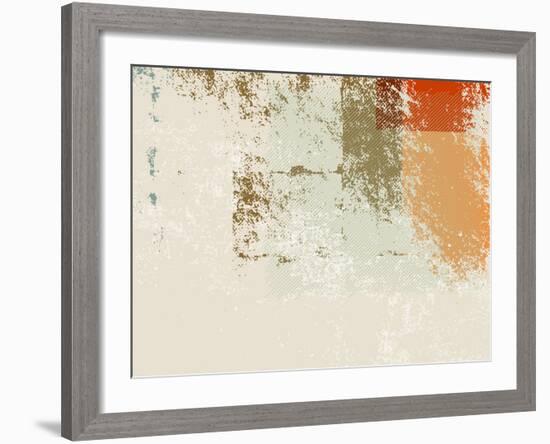 Abstract Retro Wallpaper Background - Grunge Style 70S-one AND only-Framed Photographic Print