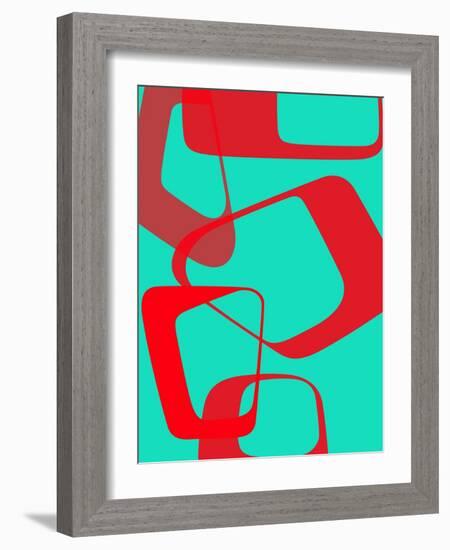 Abstract Rings 4-NaxArt-Framed Art Print