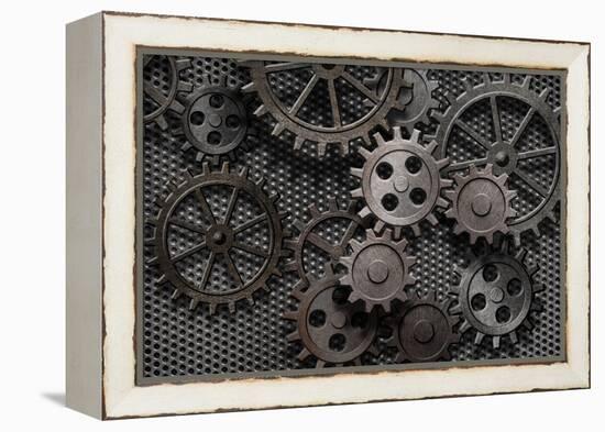 Abstract Rusty Gears Old Machine Parts-Andrey_Kuzmin-Framed Premier Image Canvas