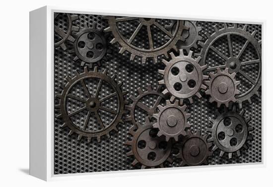 Abstract Rusty Gears Old Machine Parts-Andrey_Kuzmin-Framed Premier Image Canvas