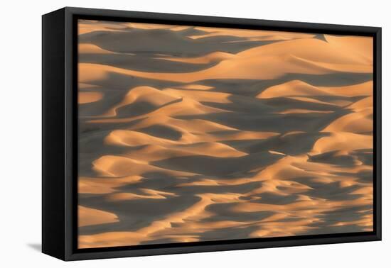 Abstract Sand Dunes of Death Valley Glowing in Sunset Light-Sheila Haddad-Framed Premier Image Canvas