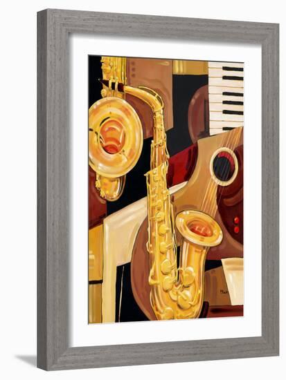 Abstract Sax-Paul Brent-Framed Art Print