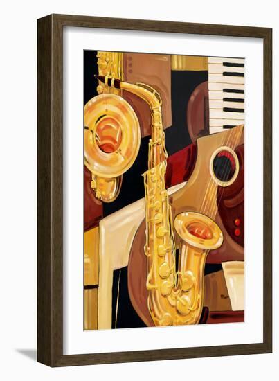 Abstract Sax-Paul Brent-Framed Art Print