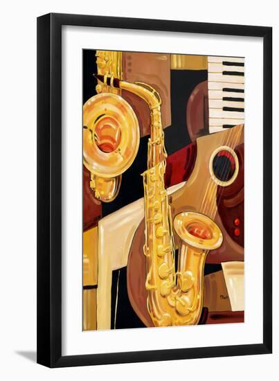 Abstract Sax-Paul Brent-Framed Art Print