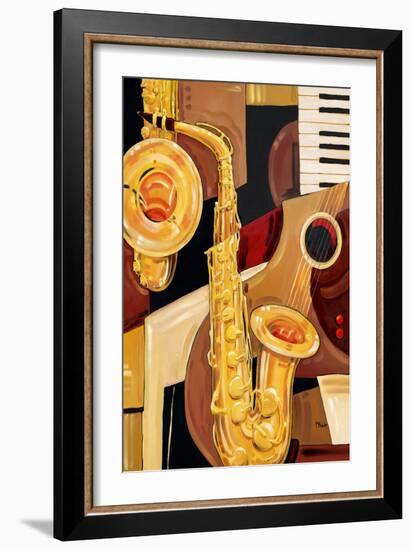 Abstract Sax-Paul Brent-Framed Art Print