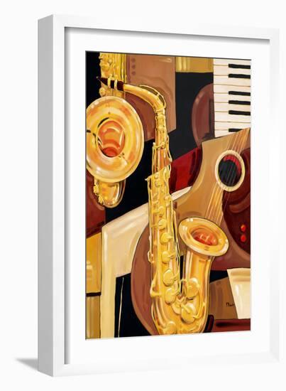 Abstract Sax-Paul Brent-Framed Art Print