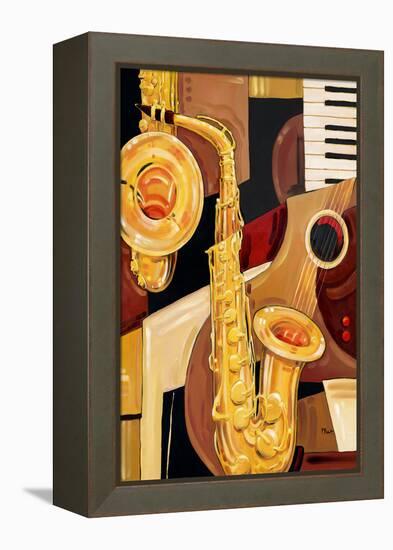Abstract Sax-Paul Brent-Framed Stretched Canvas