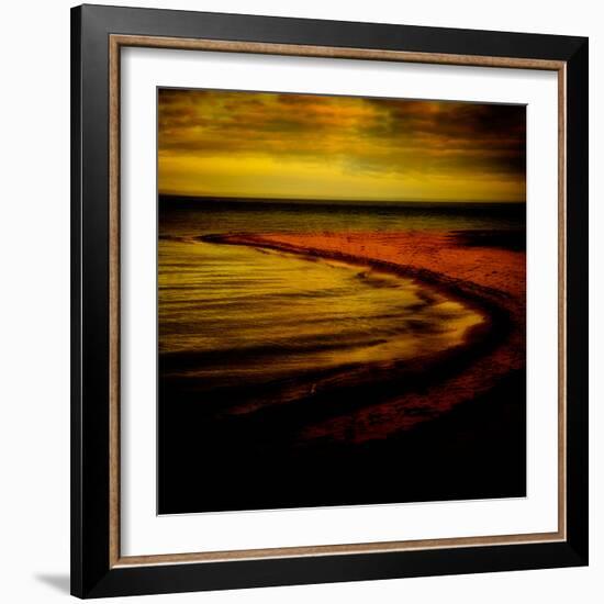 Abstract, Sea, Beach, Shore, Ocean, Sand, Horizon-Trigger Image-Framed Photographic Print