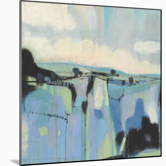 Abstract Shades of Blue I-Tim OToole-Mounted Art Print