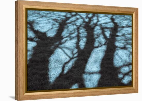 Abstract Shadows in Blue-Adrian Campfield-Framed Premier Image Canvas