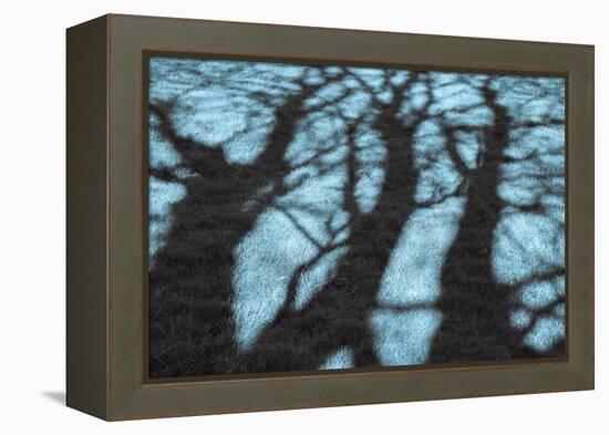 Abstract Shadows in Blue-Adrian Campfield-Framed Premier Image Canvas