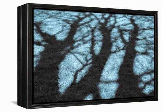 Abstract Shadows in Blue-Adrian Campfield-Framed Premier Image Canvas