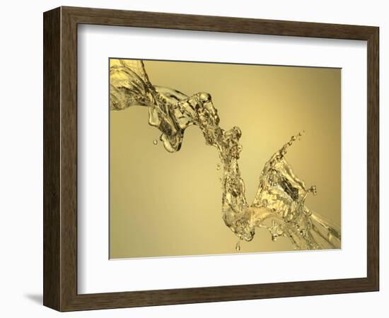 Abstract Shape Formed by Splashing Water-Mike Agliolo-Framed Photographic Print